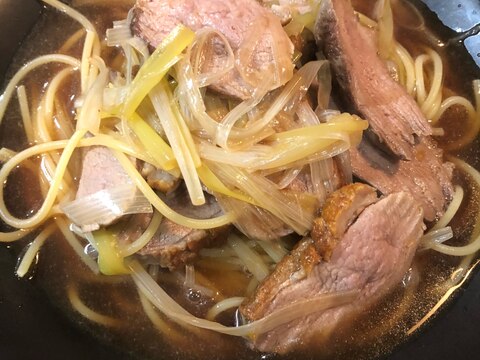 和風鴨ネギパスタ^ - ^